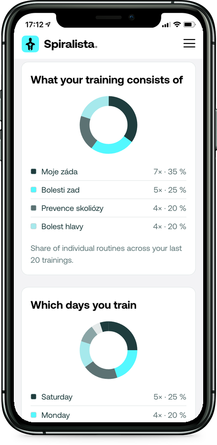 What your training is made of — on a phone